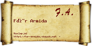 Für Armida névjegykártya